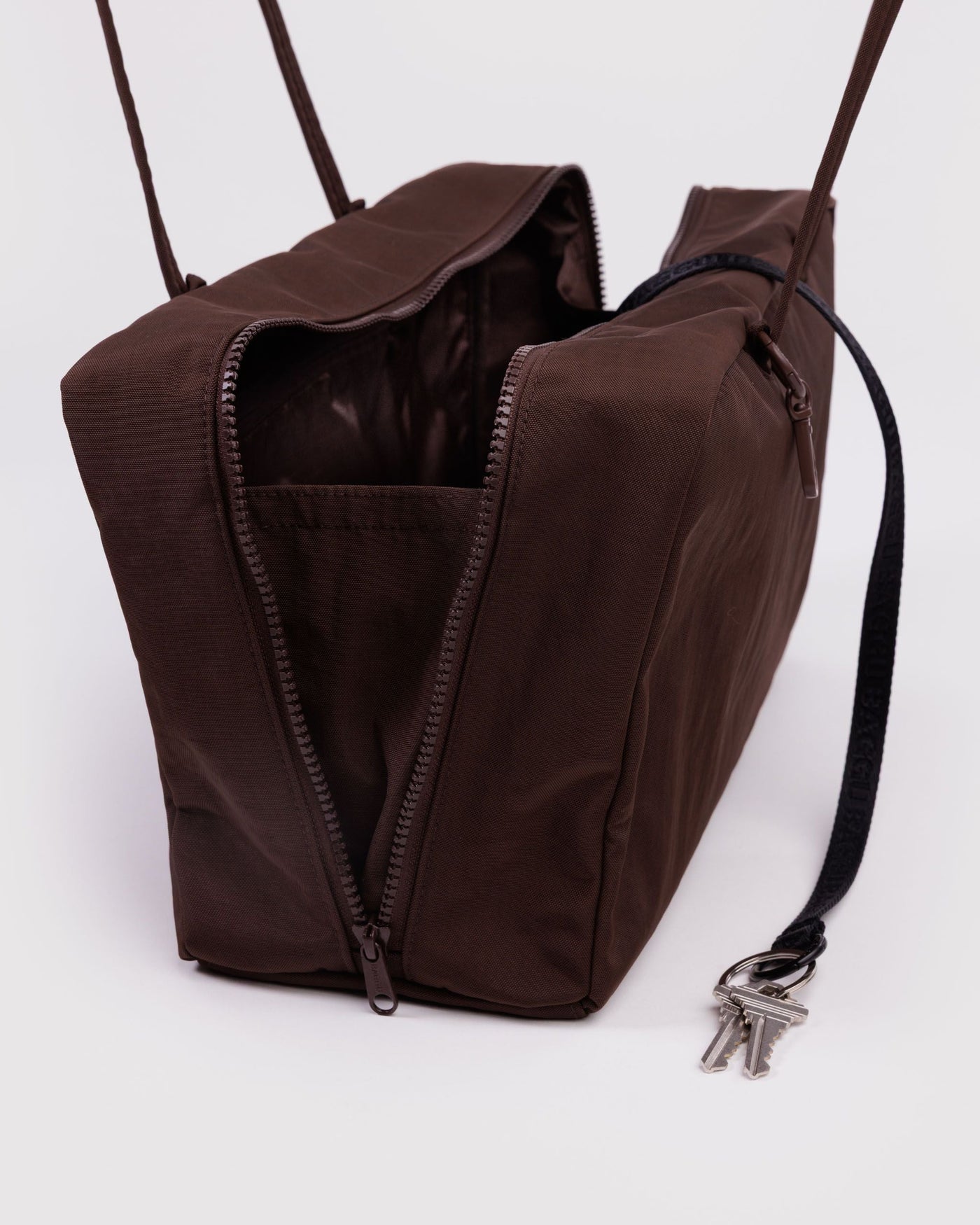 Medium Nylon Bowler Bag - Coffee - On The Go