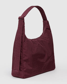 Nylon Shoulder Bag - Mahogany - Weekend Carry