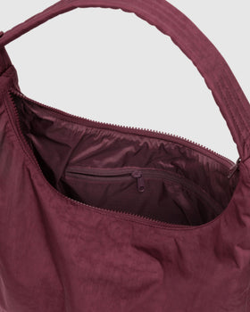 Nylon Shoulder Bag - Mahogany - Weekend Carry